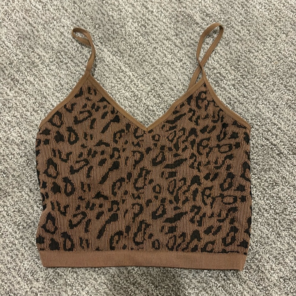 Cheetah print tank top
